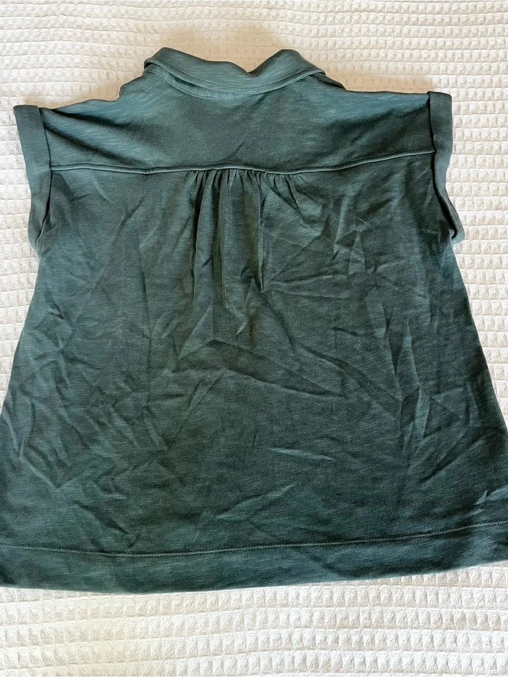 LOFT teal pocket short sleeve polo top size Small NWT